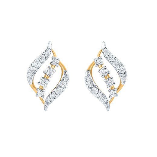 Golden Brilliance Diamond Studs Earrings